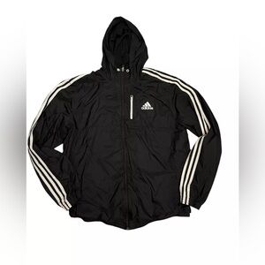 Adidas mens windbreaker jacket Black & White Hoodie XL